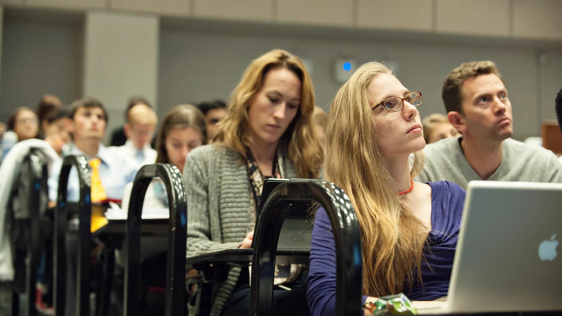 med student in classroom