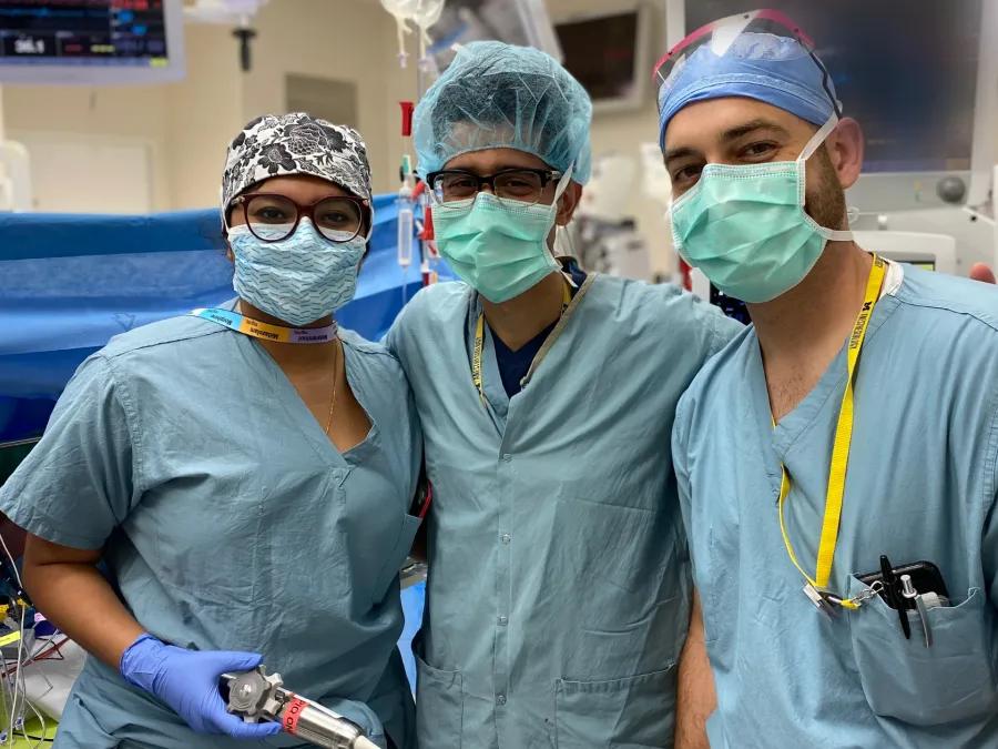 Operating room anestiology nurses take a group picture together