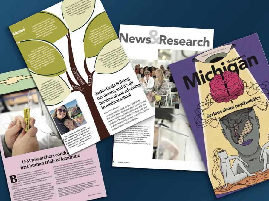 Medicine at Michigan magazine covers