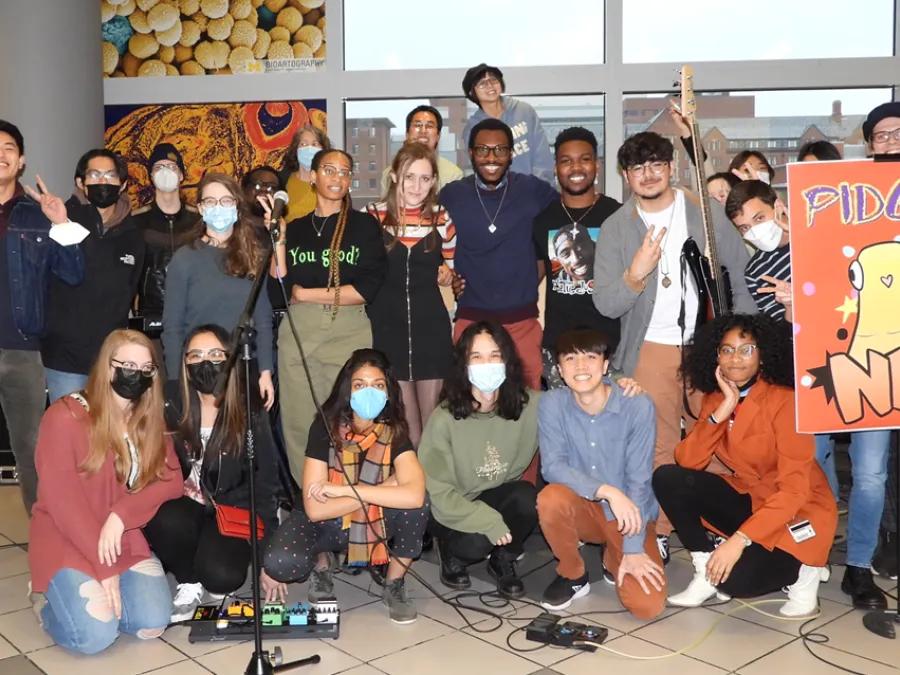 NGP Community music group Pidgen poses for picture.