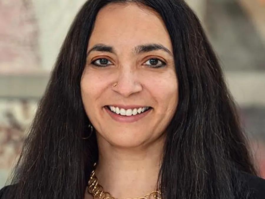 A photo of a woman smiling