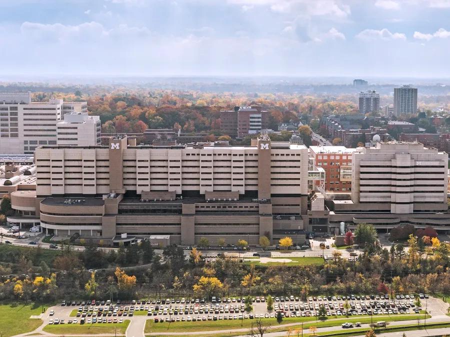 medical campus aerial of hospital 