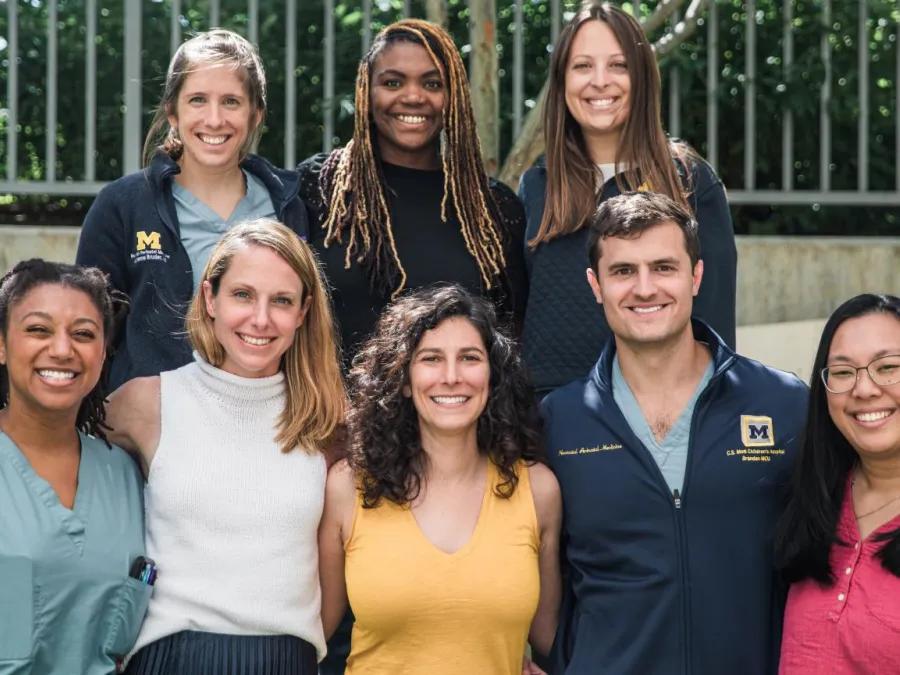 Group Photo of eight people from pediatrics NICU fellowship-