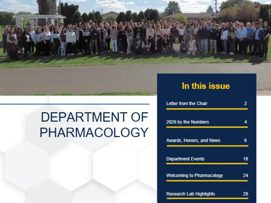 Pharmacology Department Newsletter Cover - Fall 2026