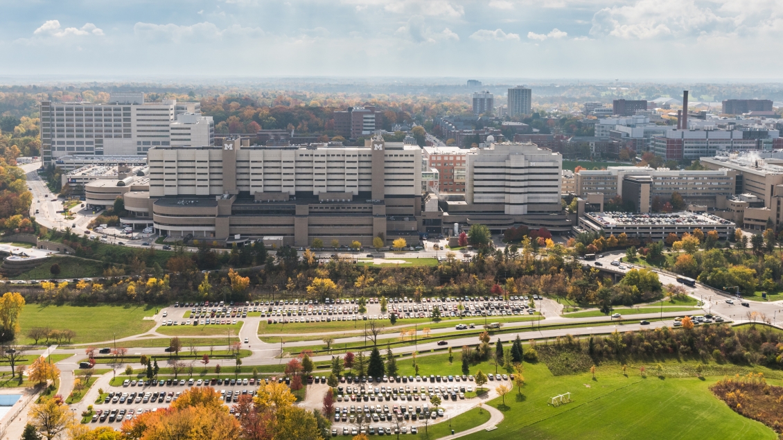 Aerial shot of the medical campus