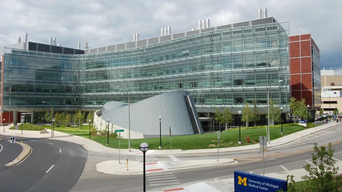 The exterior of a Michigan Medicine campus building