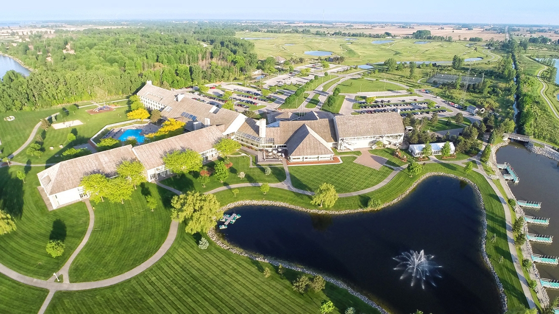 Aerial view of Maumee Bay Lodge