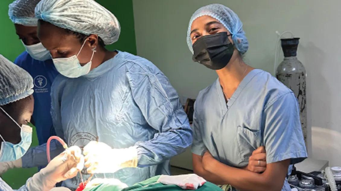 Doctors in an operating room