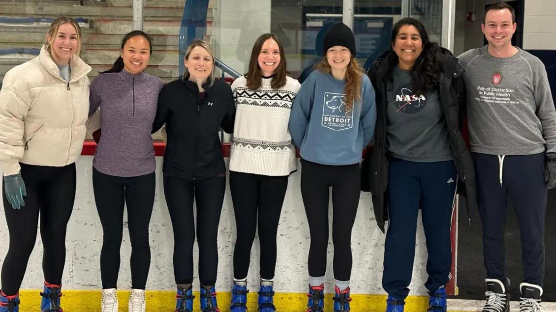 residents having fun at ice rink
