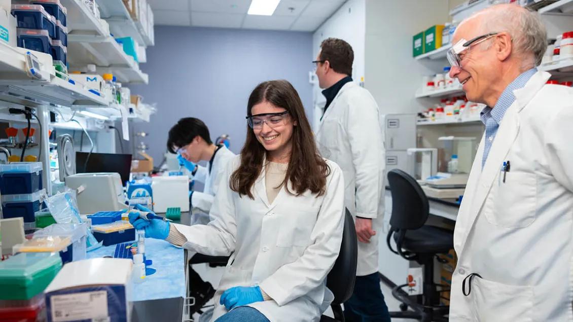 Dr. David Fox in the lab