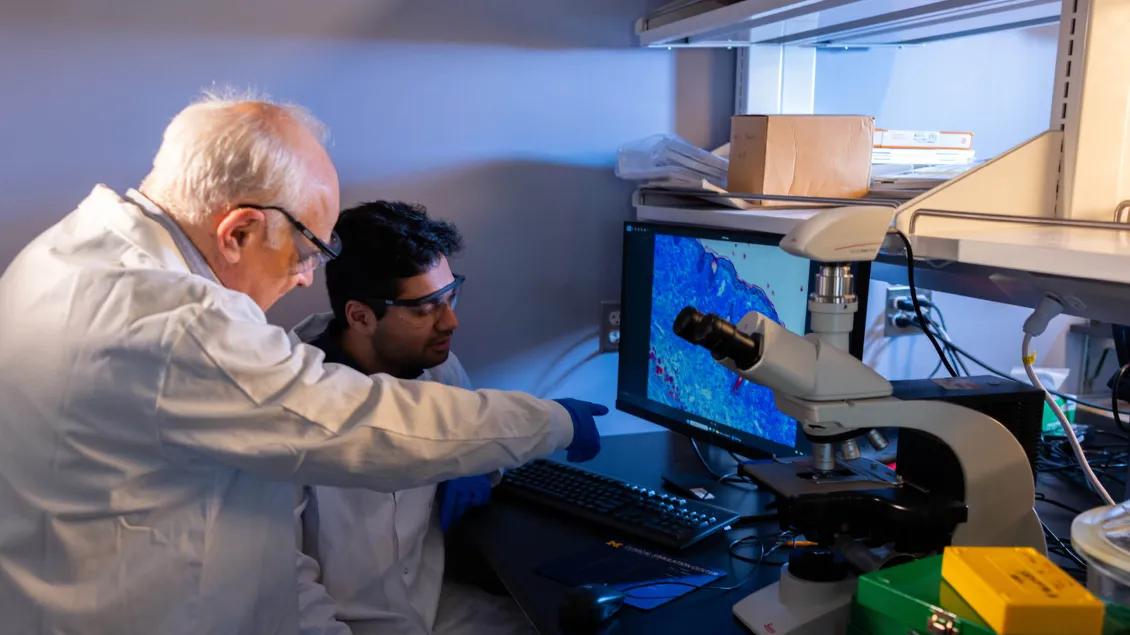 Dr. John Varga in the lab