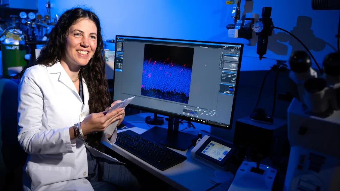 Dr. Jillian Pearring in her lab