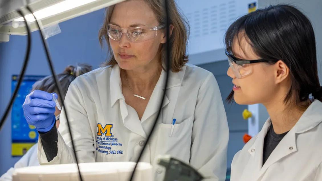Dr. Michelle Kahlenberg in the lab