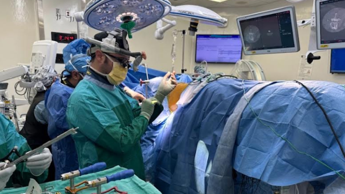 Neurosurgery team in the operating room