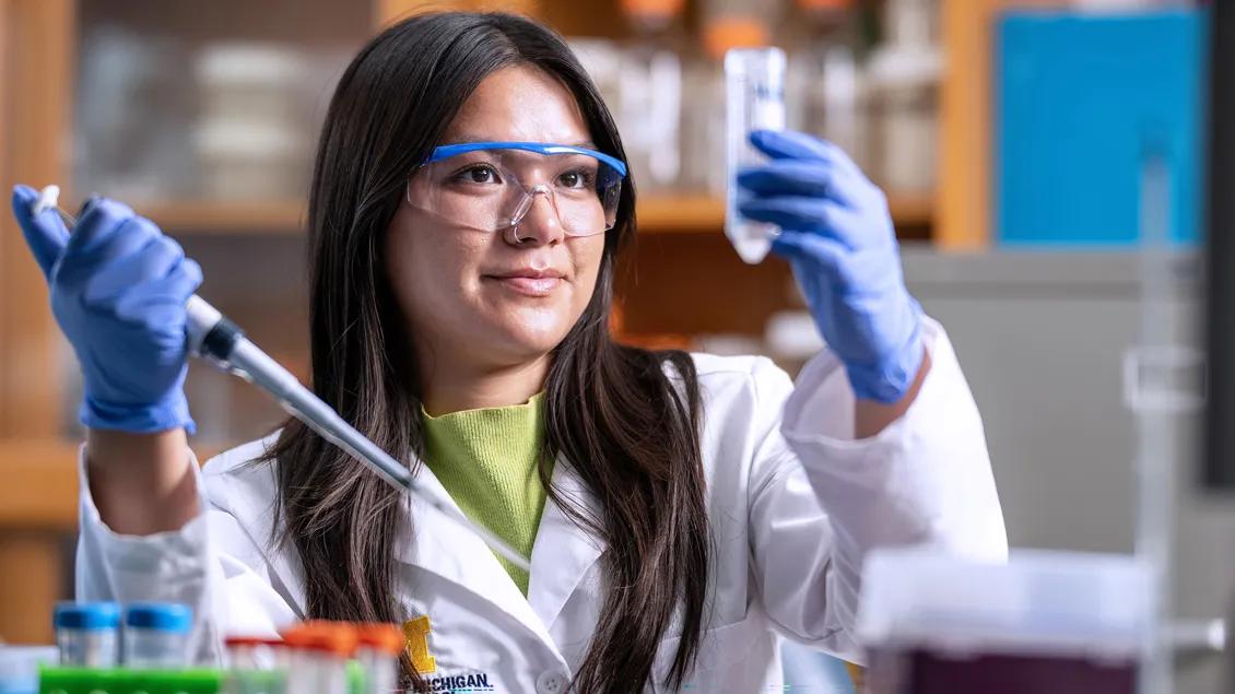 Hannah Pittman, a Ph.D. student in the laboratory of Lev Prasov, M.D., Ph.D.