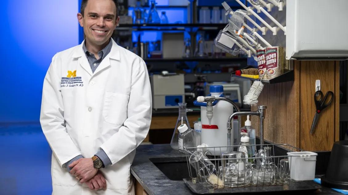 Dr. Schuler in lab