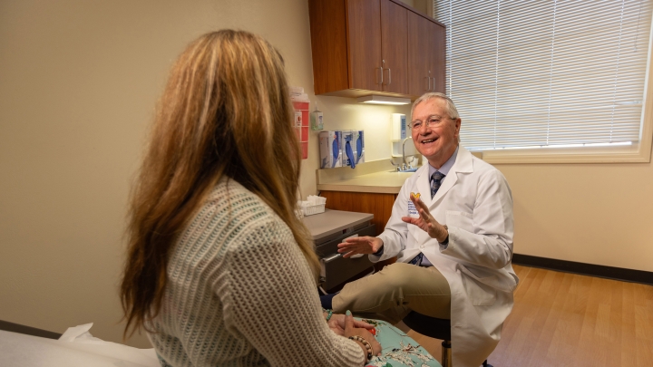 Dr Randolph with Patient