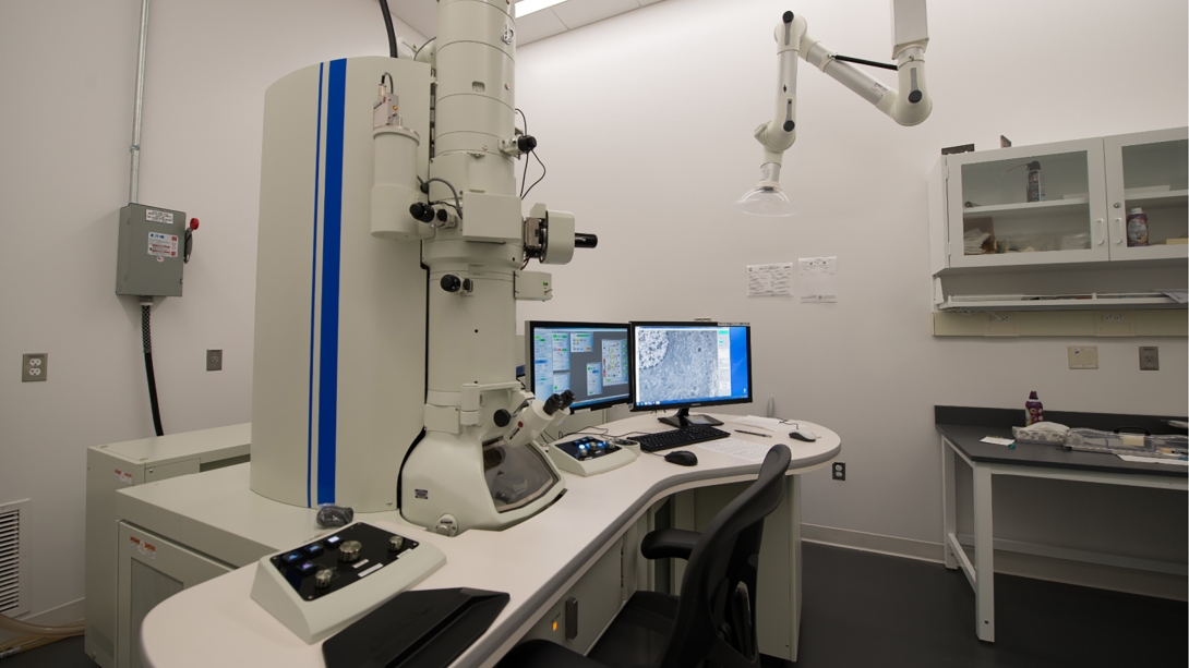 room with lab equipment