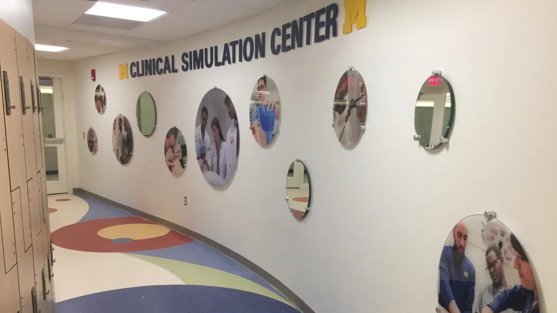 clinical simulation center hallway 