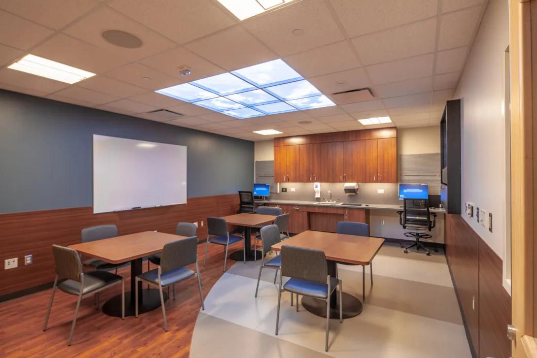 Waiting room in the psychiatry unit 