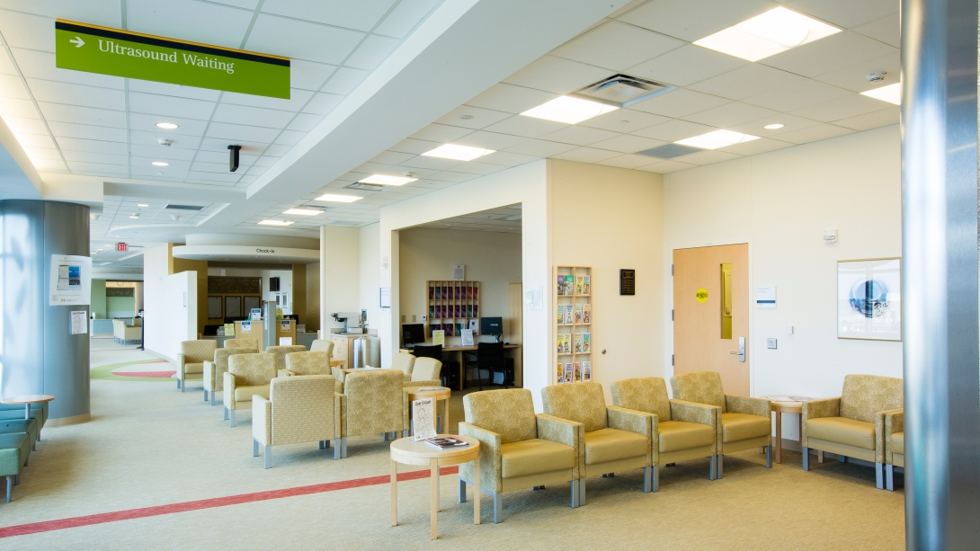 waiting room in the fetal center 