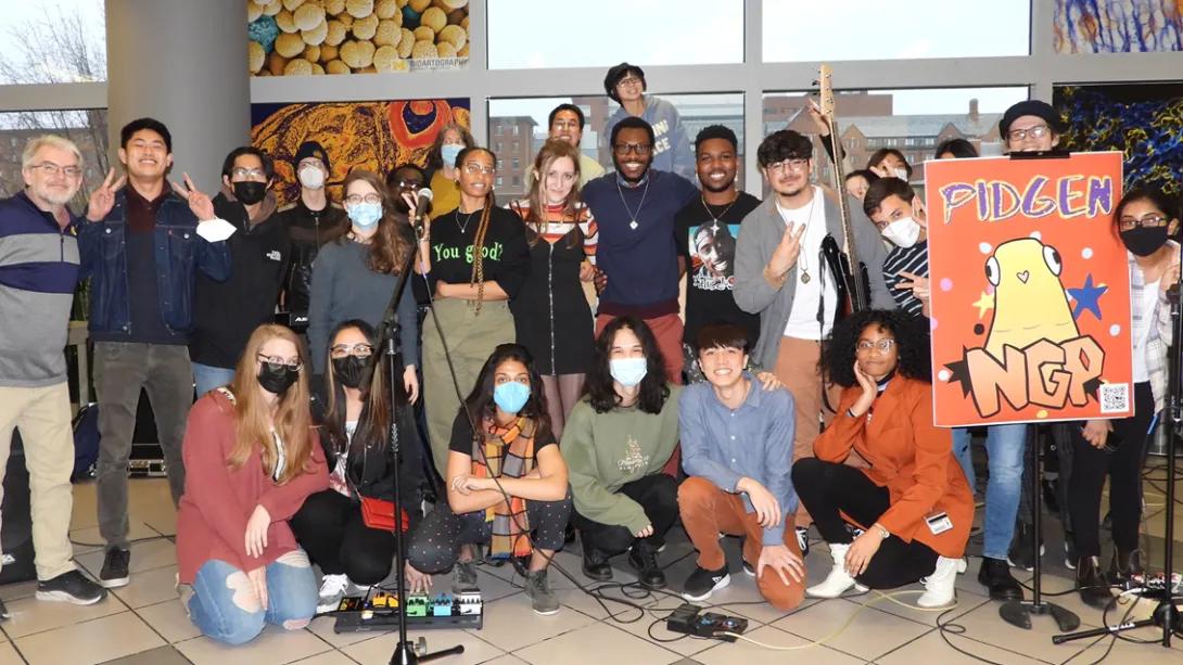 NGP Community music group Pidgen poses for picture.