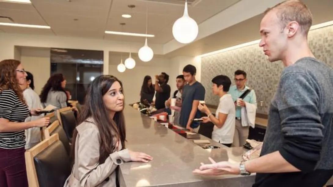 Students interacting