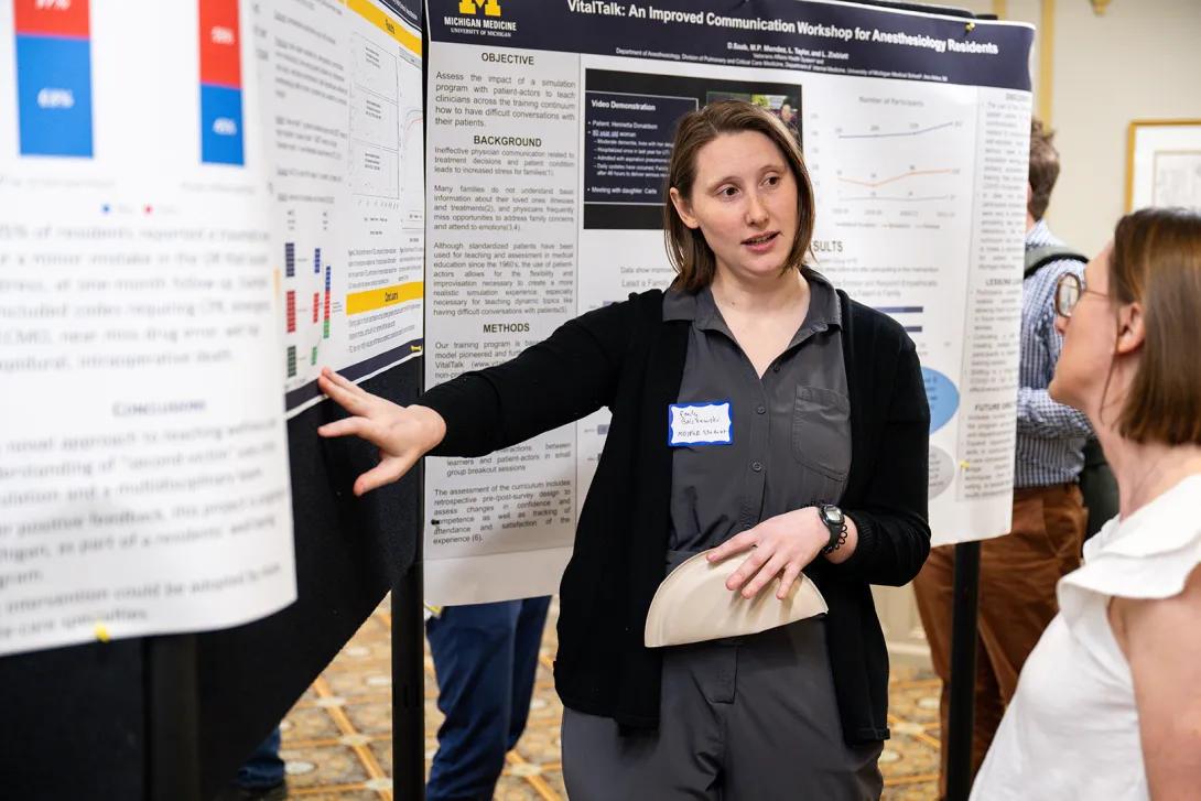 Emily Balczewski presents her poster