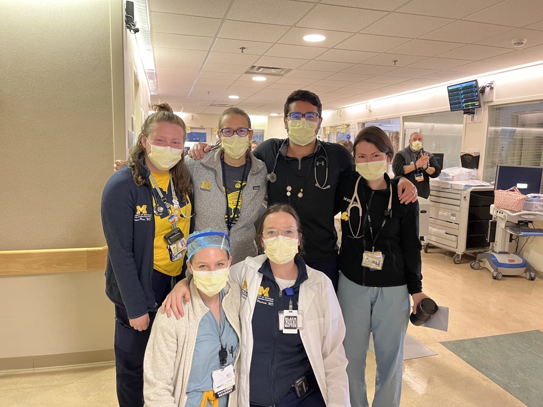 Providers smile for a photo at the hospital