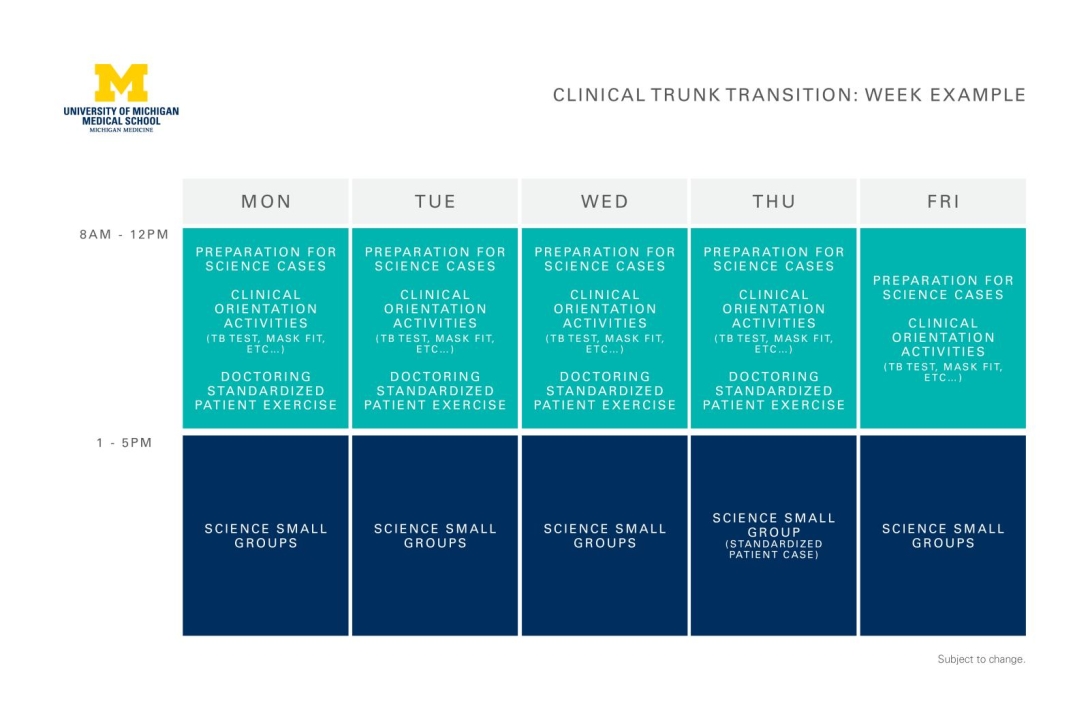 Clinical Trunk transition diagram