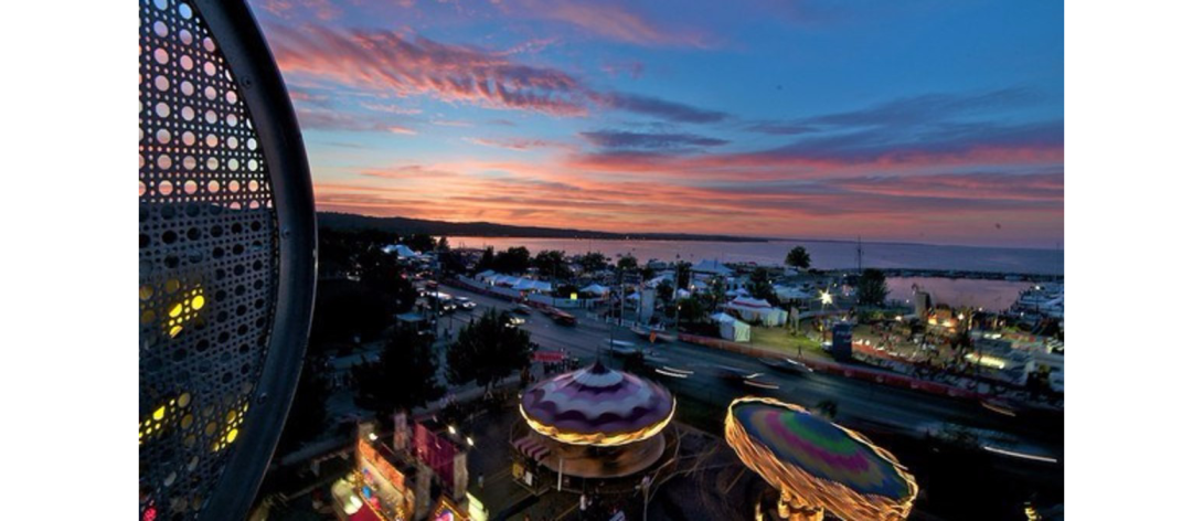 fair grounds at night