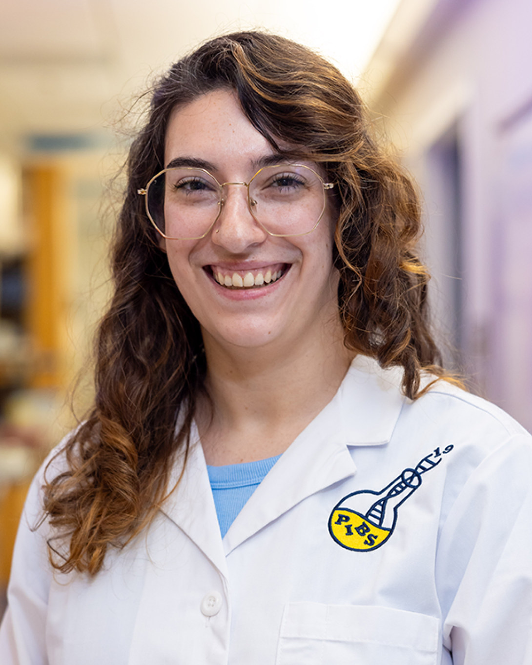 Faith Anderson with lab coat