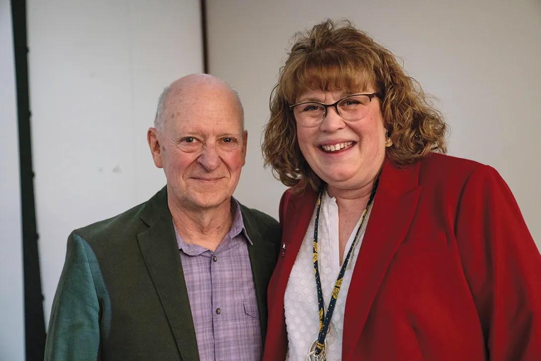 Professors Joel Swanson and Beth Moore