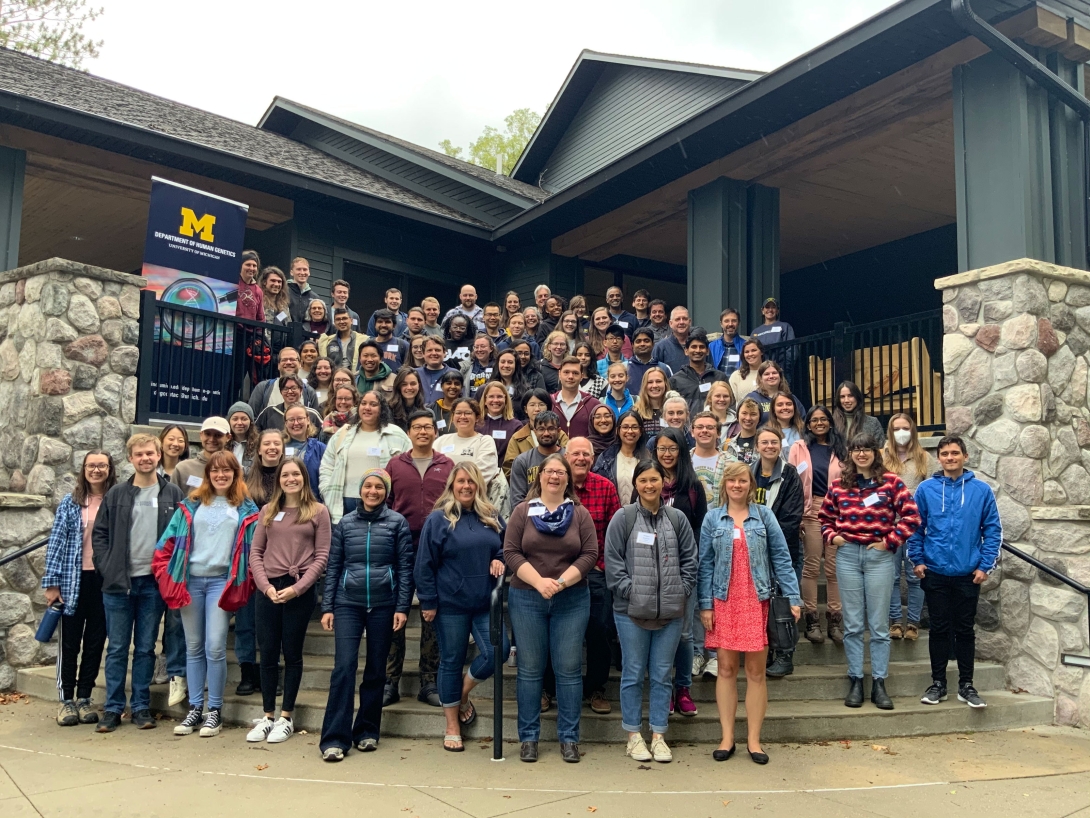 group picture of department retreat