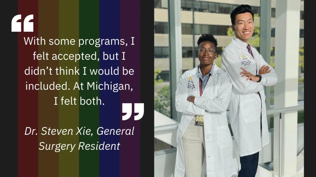 With some programs, I felt accepted, but I didn't think I would be included: at Michigan, I felt both