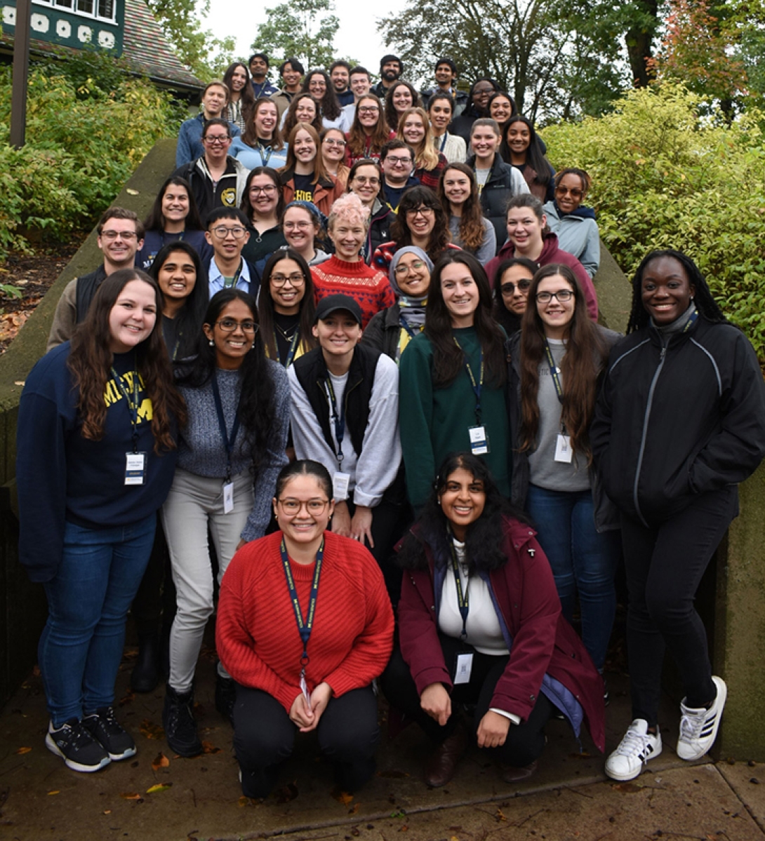 all students gather for group photo