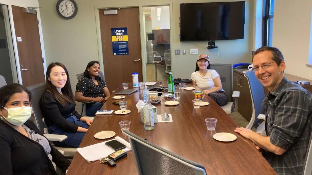 DISPLAY lab team meeting in a conference room