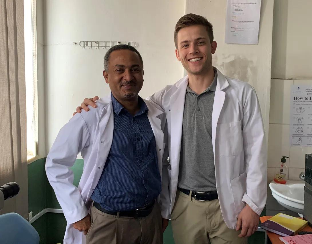 Student Curtis Heisel in Ethiopia
