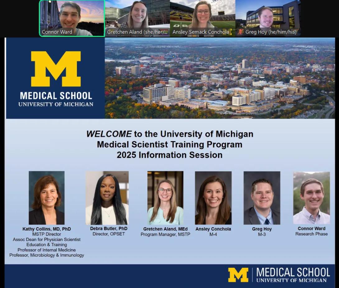 A look at the intro screen of an MSTP information session