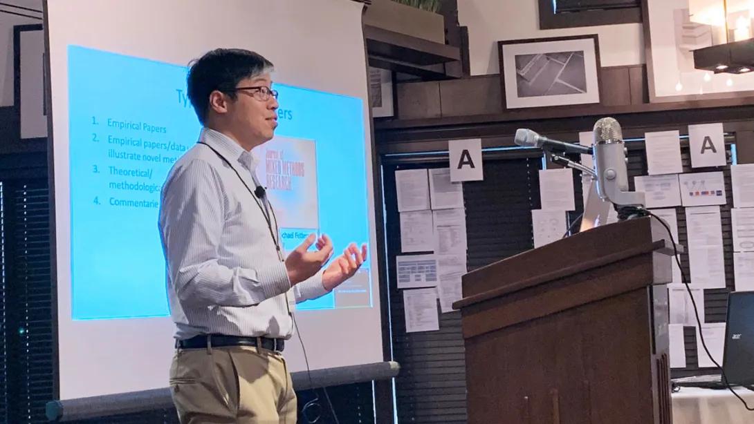A person presents on behalf of the mixed methods program