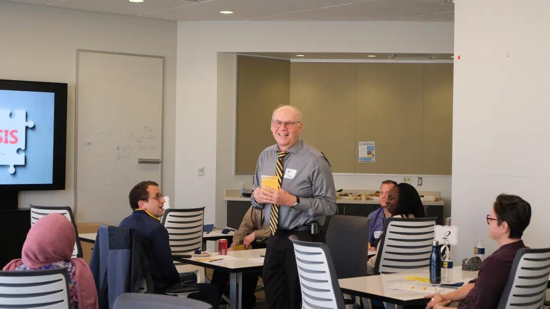 Dr. Joseph Kolars shares his vision with the group.