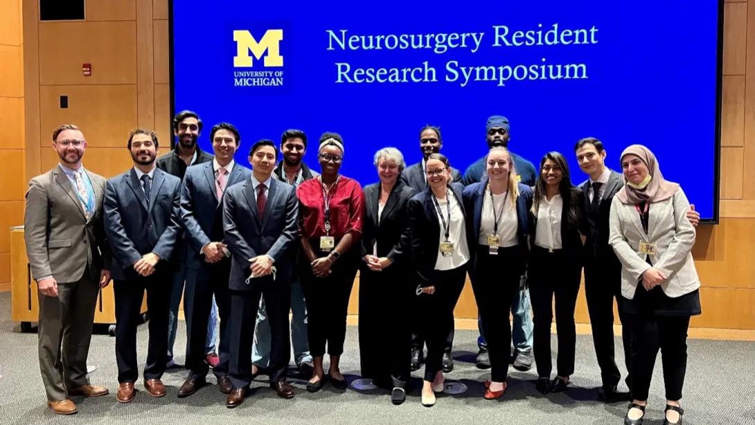 Residents and Dr. Heimberger at the 2022 event