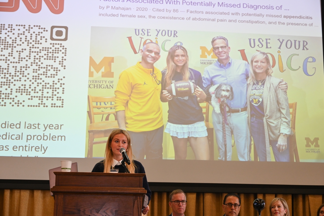 Alice Tapper speaks at the conference