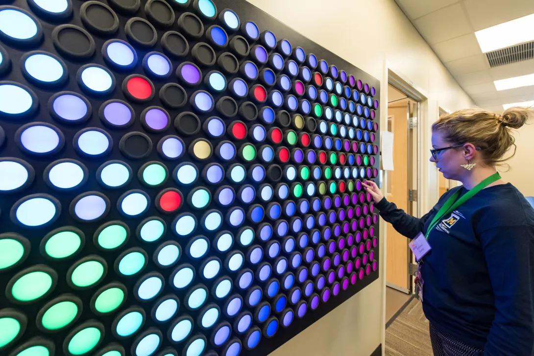 light wall on the child inpatient unit