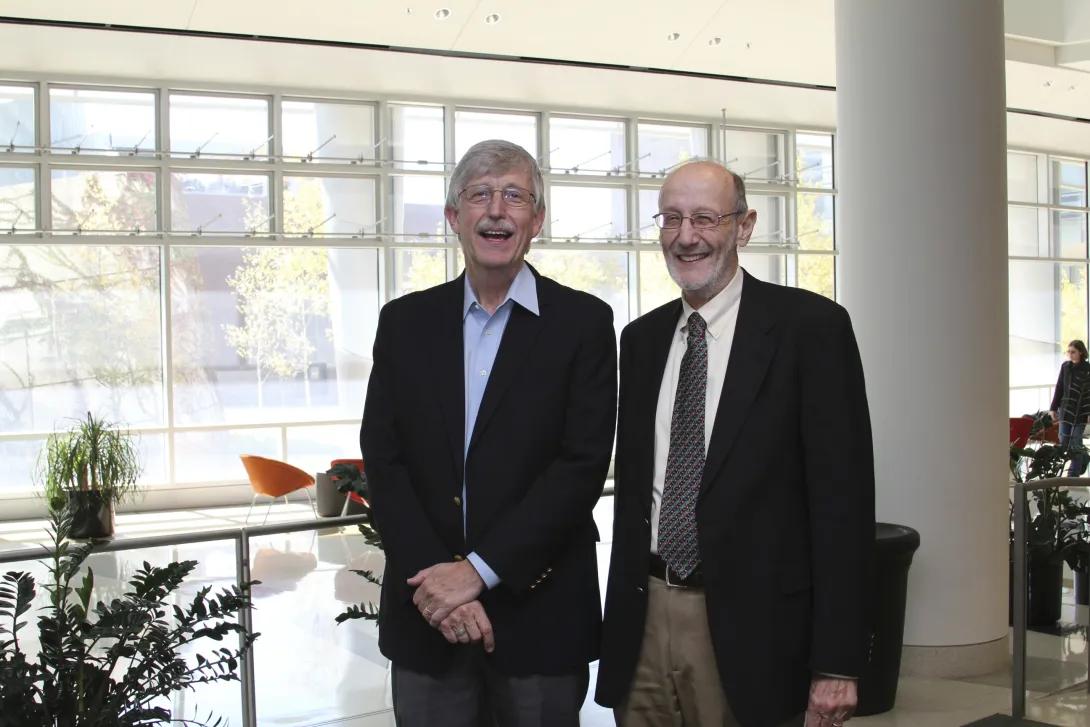 Francis Collins & Thomas D. Gelehrter standing next to each other