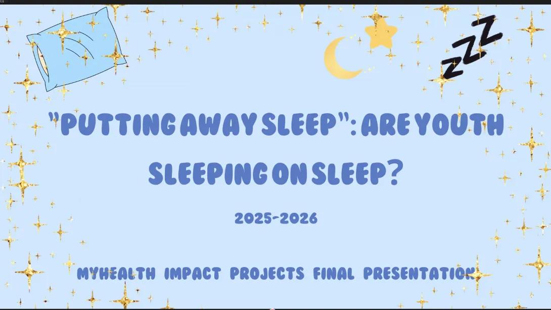 MYHealth "Putting Away Sleep" presentation slide