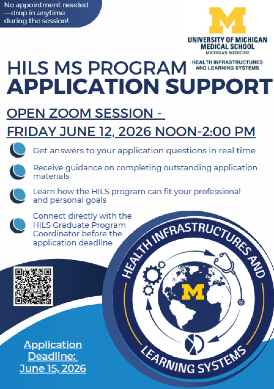 Flyer promoting application support event