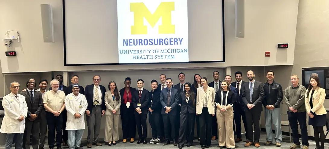 Group photo of Neurosurgery faculty, residents, and medical students 