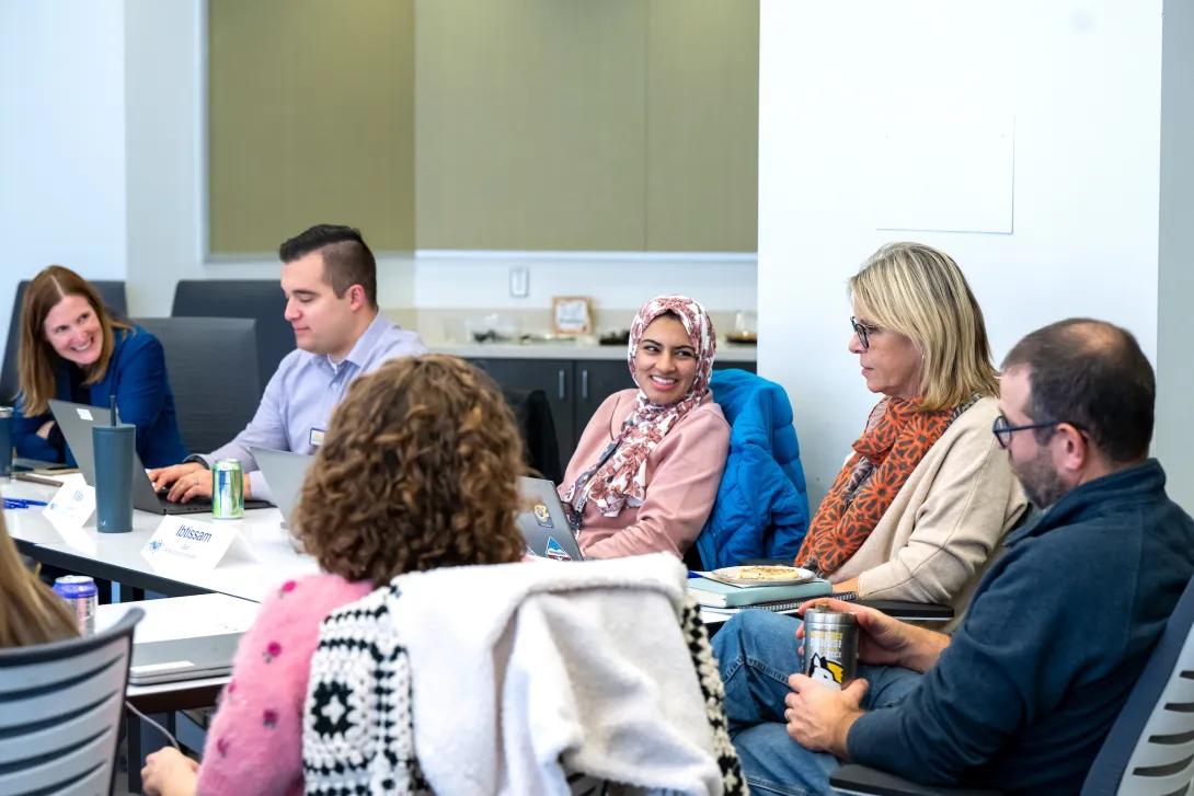 Ibtissam Gad and other RISE Innovators during a cohort 5 deeper dive session.